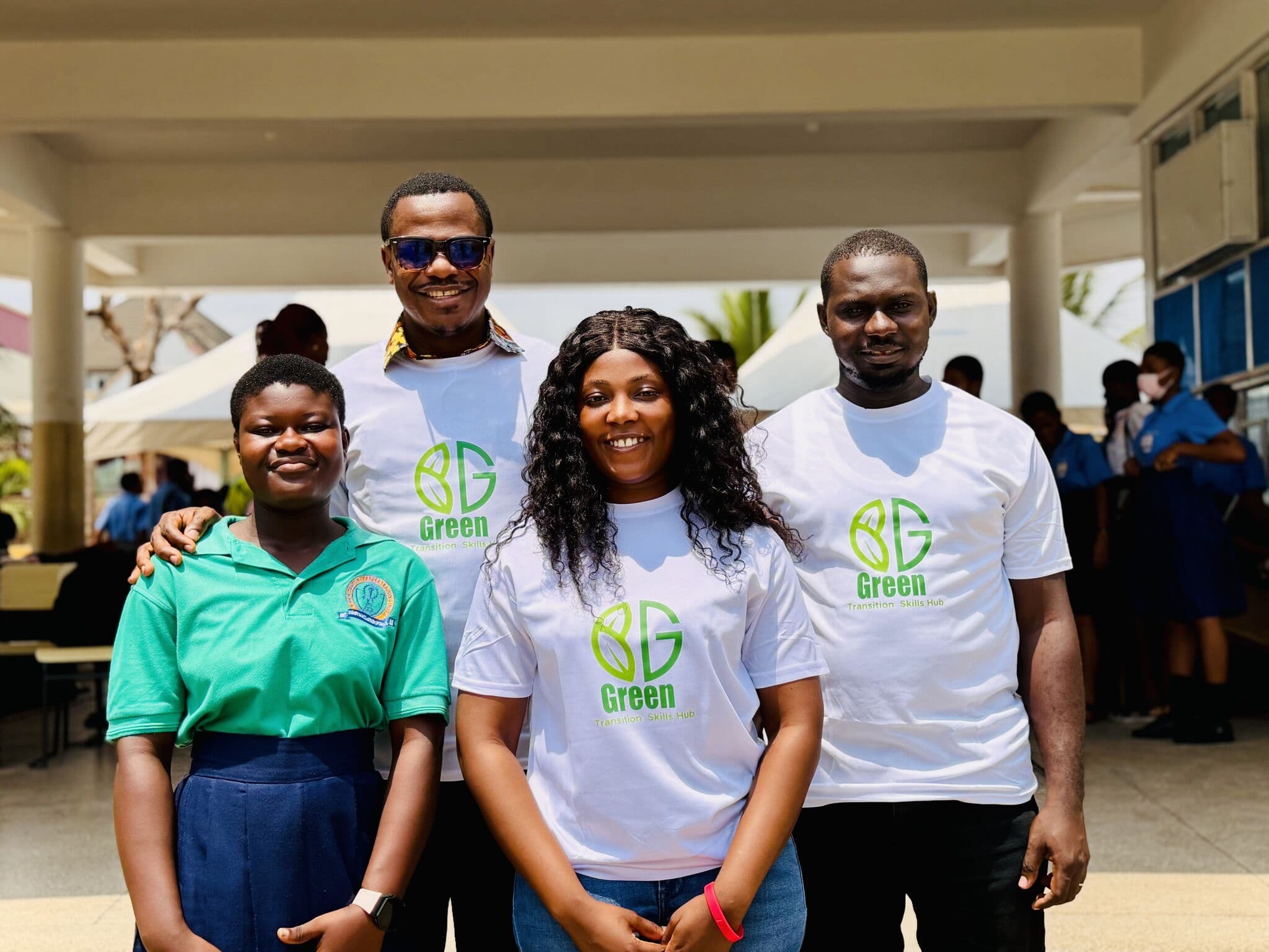 GTS Hub team with student at outreach
